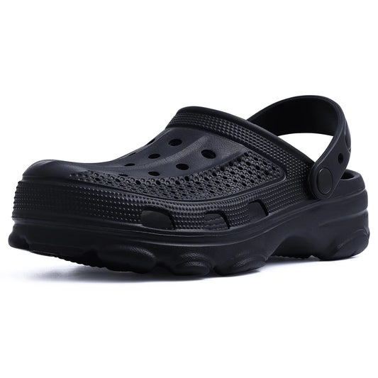 Beslip Womens Mens Garden Clogs Shoes with Arch Support Unisex Comfort Slip-on Sandals 12.5-13 Women/11-11.5 Men Black