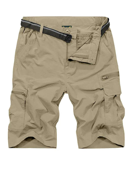 Jessie Kidden Mens Outdoor Casual Expandable Waist Lightweight Water Resistant Quick Dry Fishing Hiking Shorts 32 Khaki