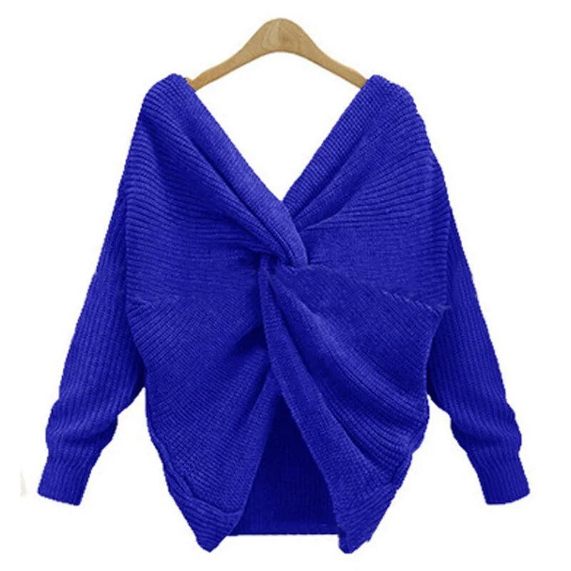 Korean Knitted V-Neck Plus Size Sweater: 2020 Winter Women's Fashion